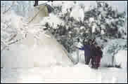 Tipi in the Snow